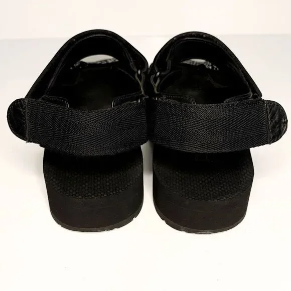 Prada Nomad Velcro Strap Dad Sandal Black Chunky Flat Platform Flatform EU 38.5